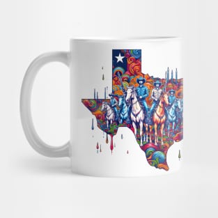 Texas Painting Dripping Cowboy Squad Mug